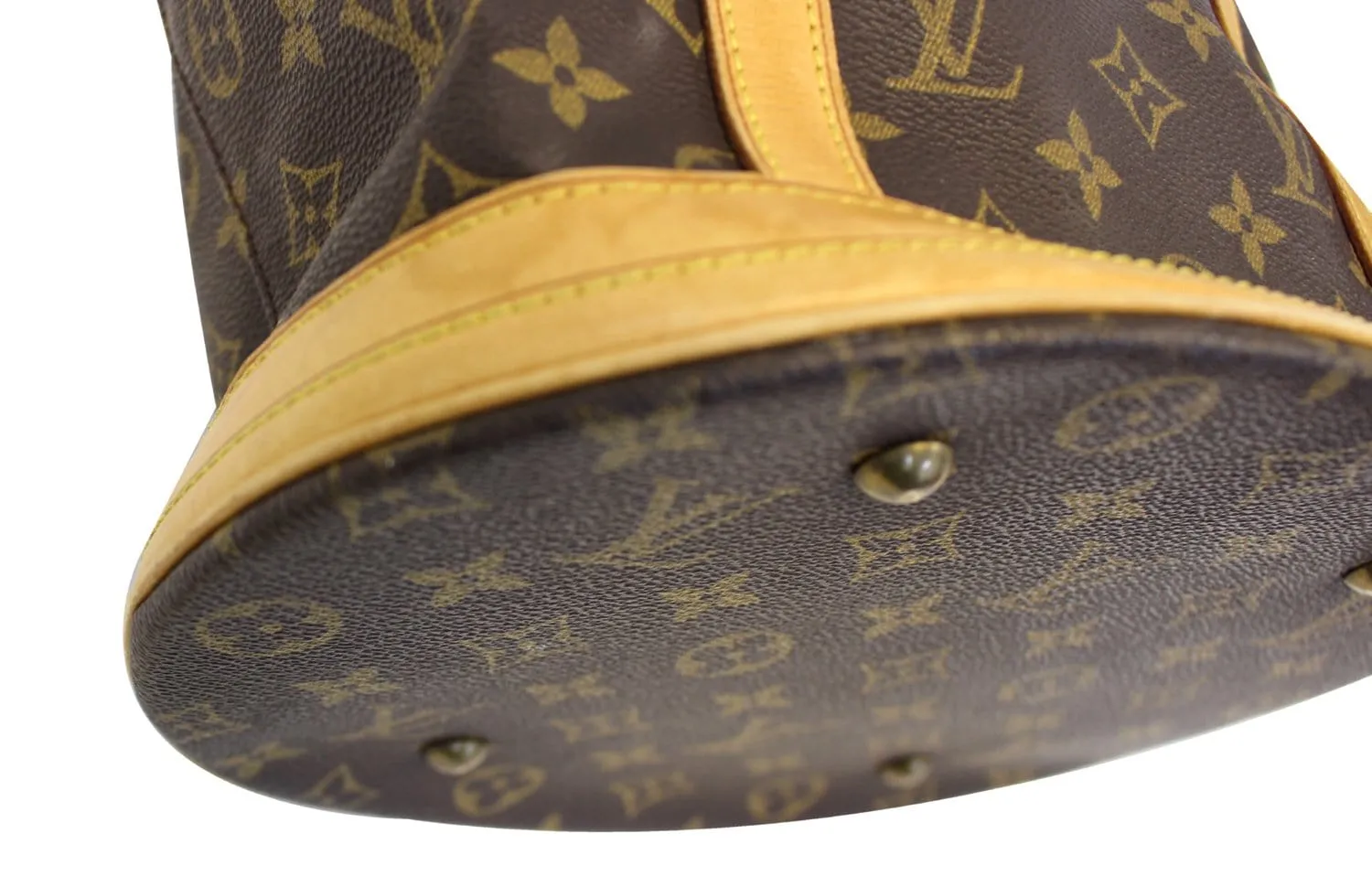 LOUIS VUITTON Monogram Brown Bucket GM Shoulder Bag
