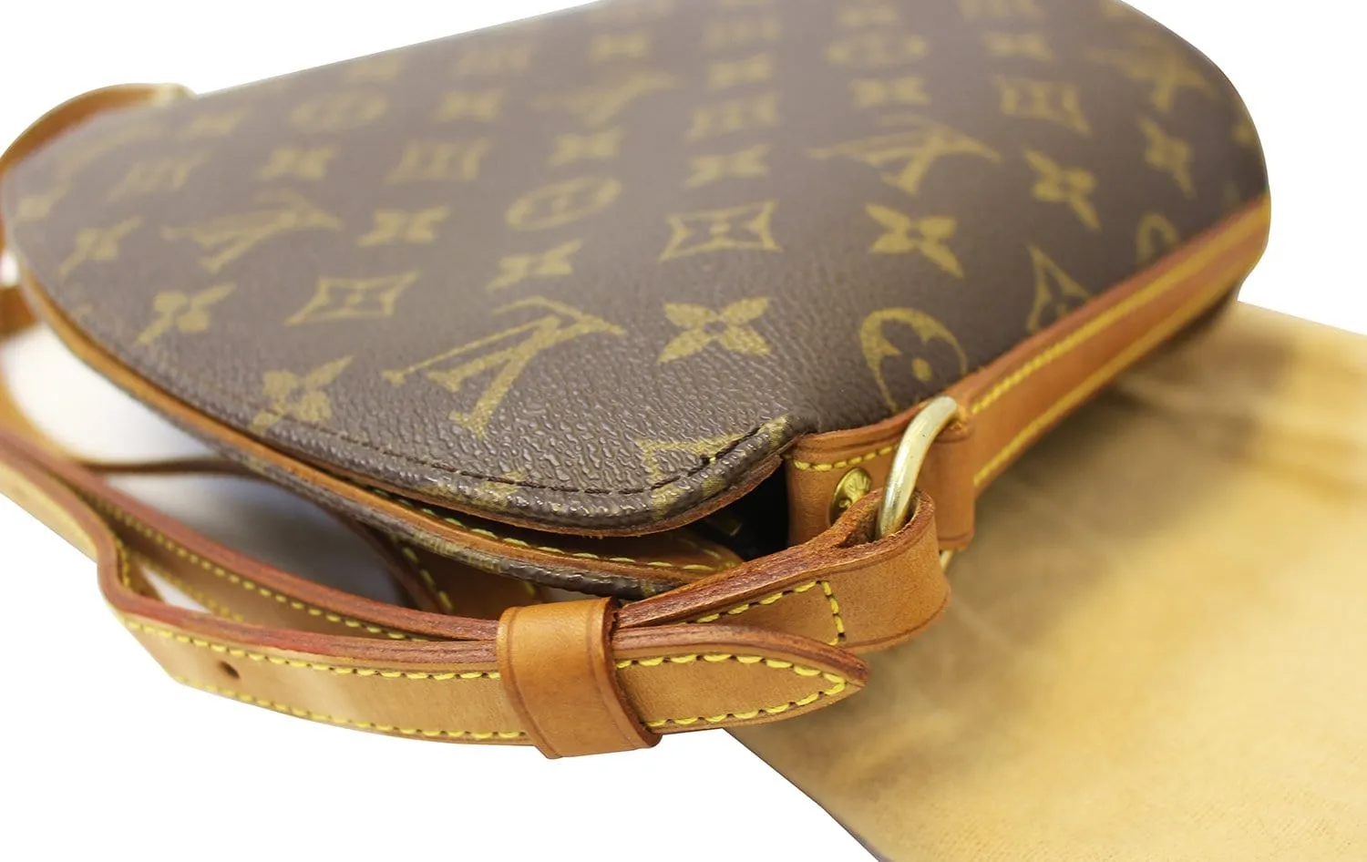 LOUIS VUITTON Monogram Canvas Drouot Brown Shoulder Bag