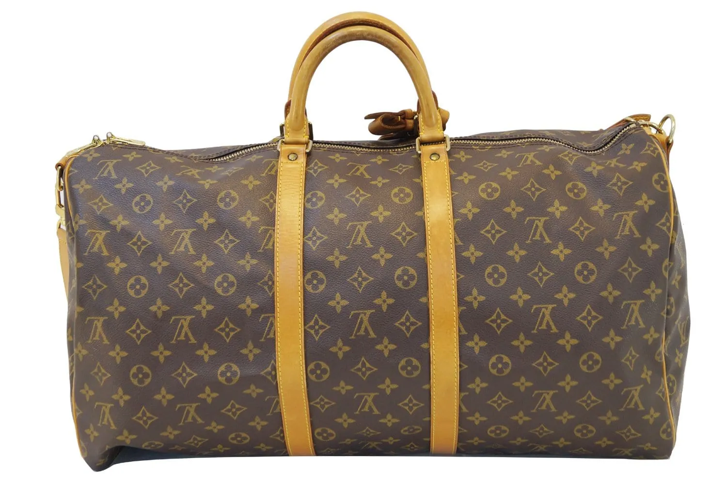 LOUIS VUITTON Monogram Keepall Bandouliere 55 Boston Bag