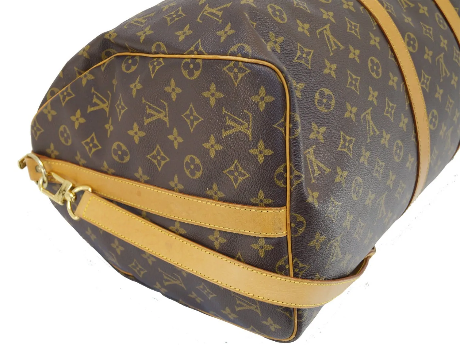 LOUIS VUITTON Monogram Keepall Bandouliere 55 Boston Bag