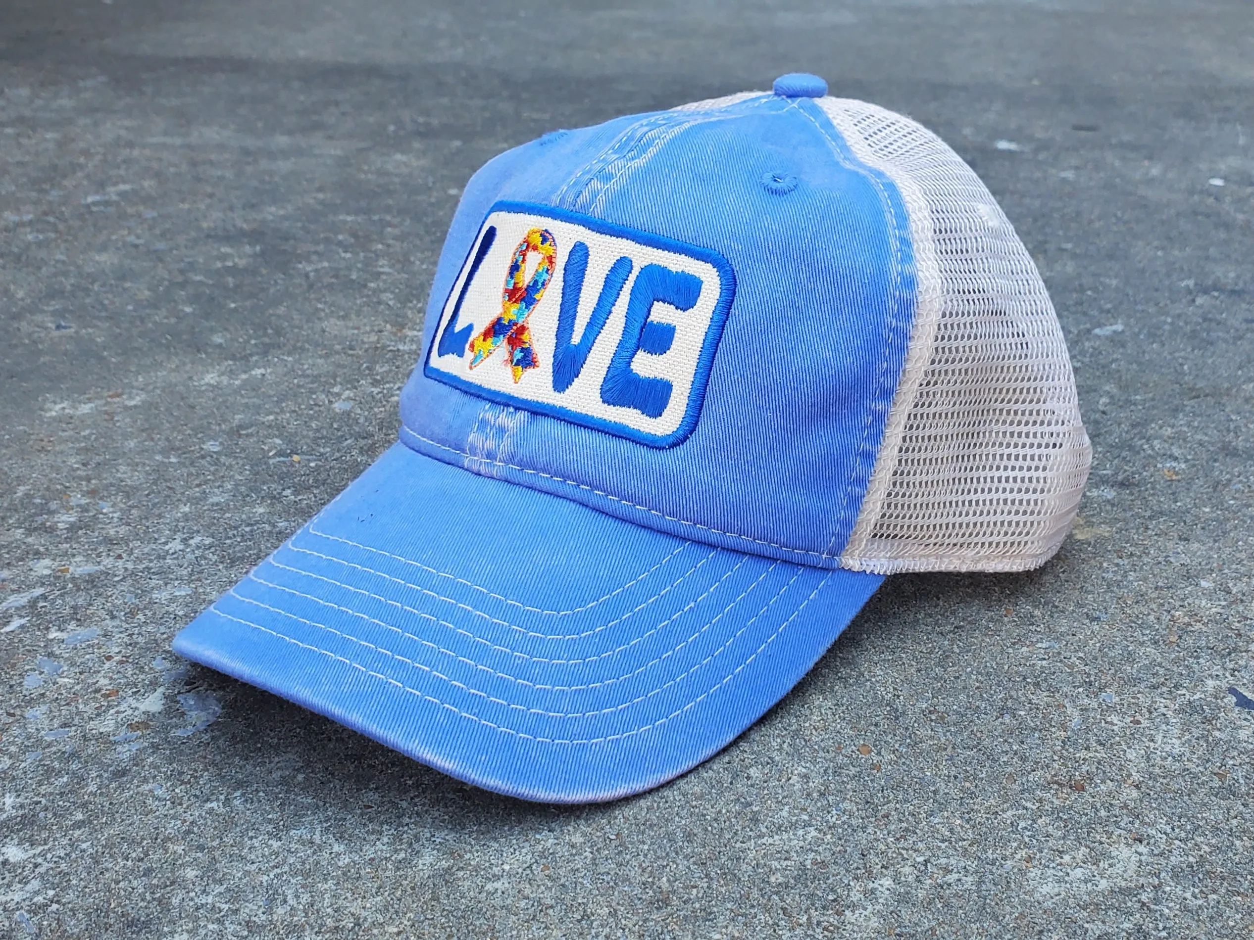 Love Autism Patch work with Ribbon