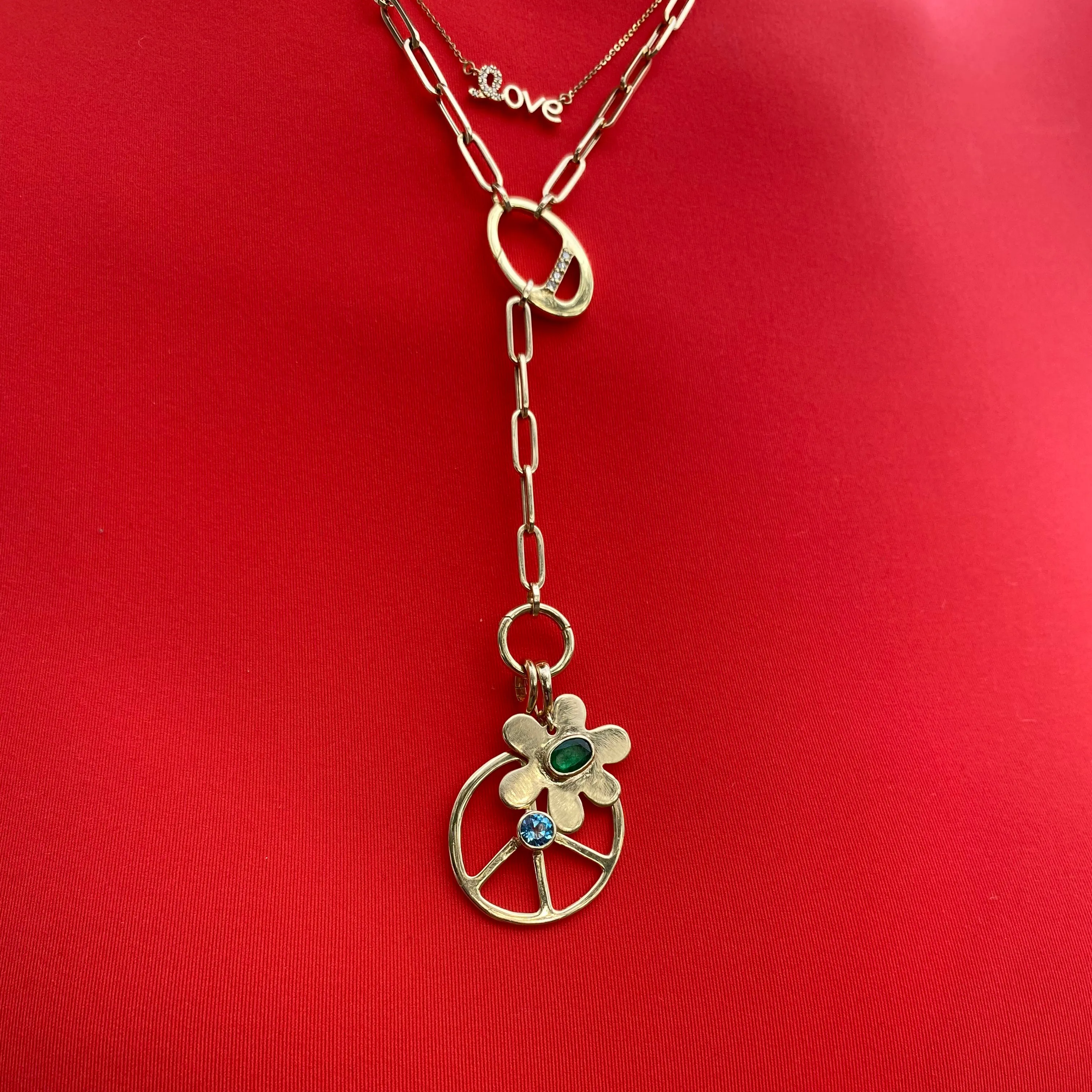 Love Diamond Cursive Necklace