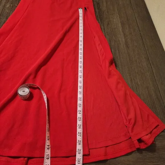 Lulu’s Kiss Me Again Ruffled One-Shoulder Maxi Dress NWT Red Size Med