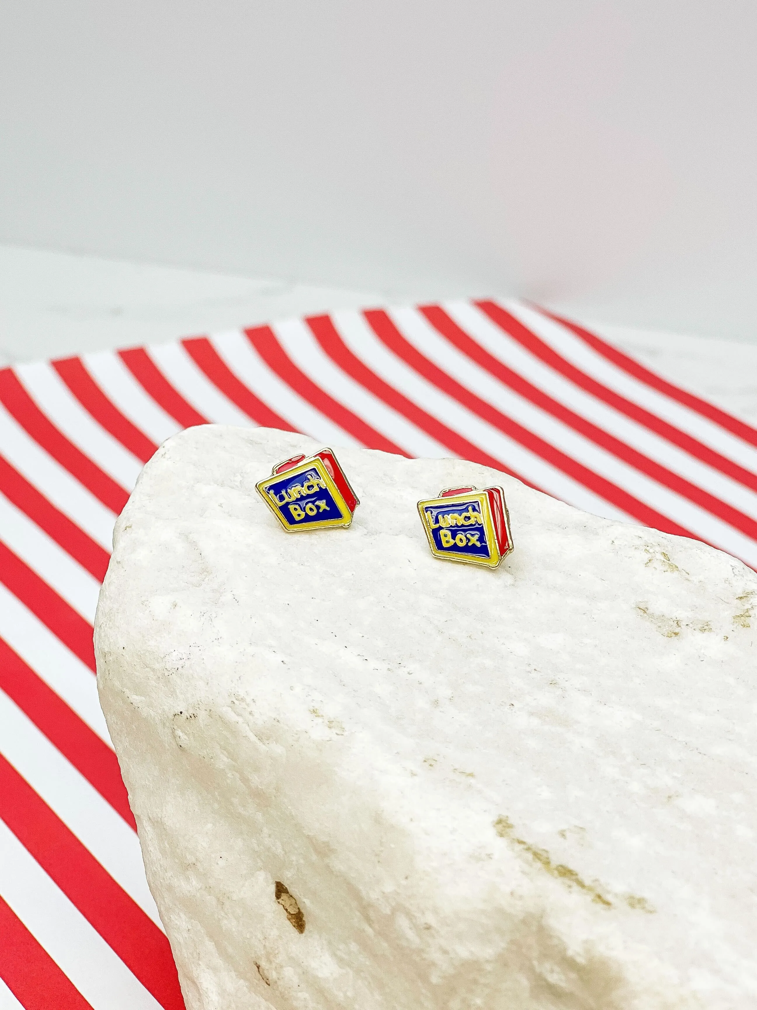 Lunch Box Enamel Studs by Prep Obsessed