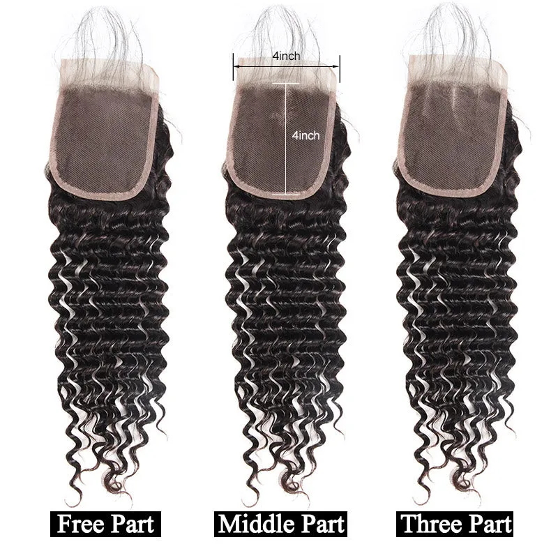 Malaysian Exotic Wave 4"x4" Lace Closure