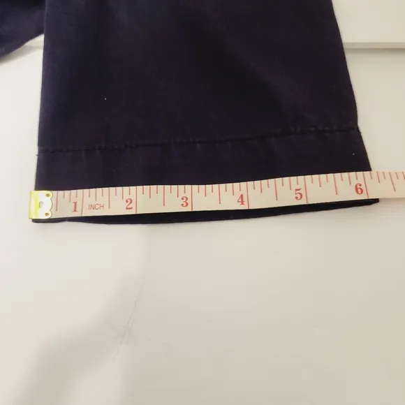 Mango Navy Blue Short Sleeve Snap Button Front Mini Cotton Dress