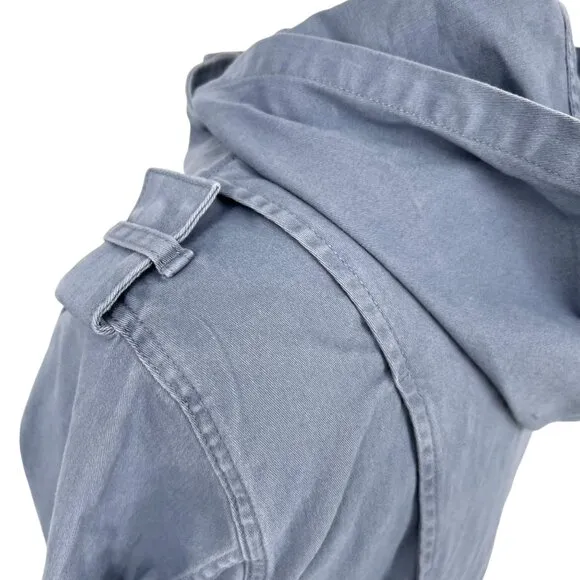 Market &amp; Spruce Hooded Utility Jacket Blue Size Small NWT