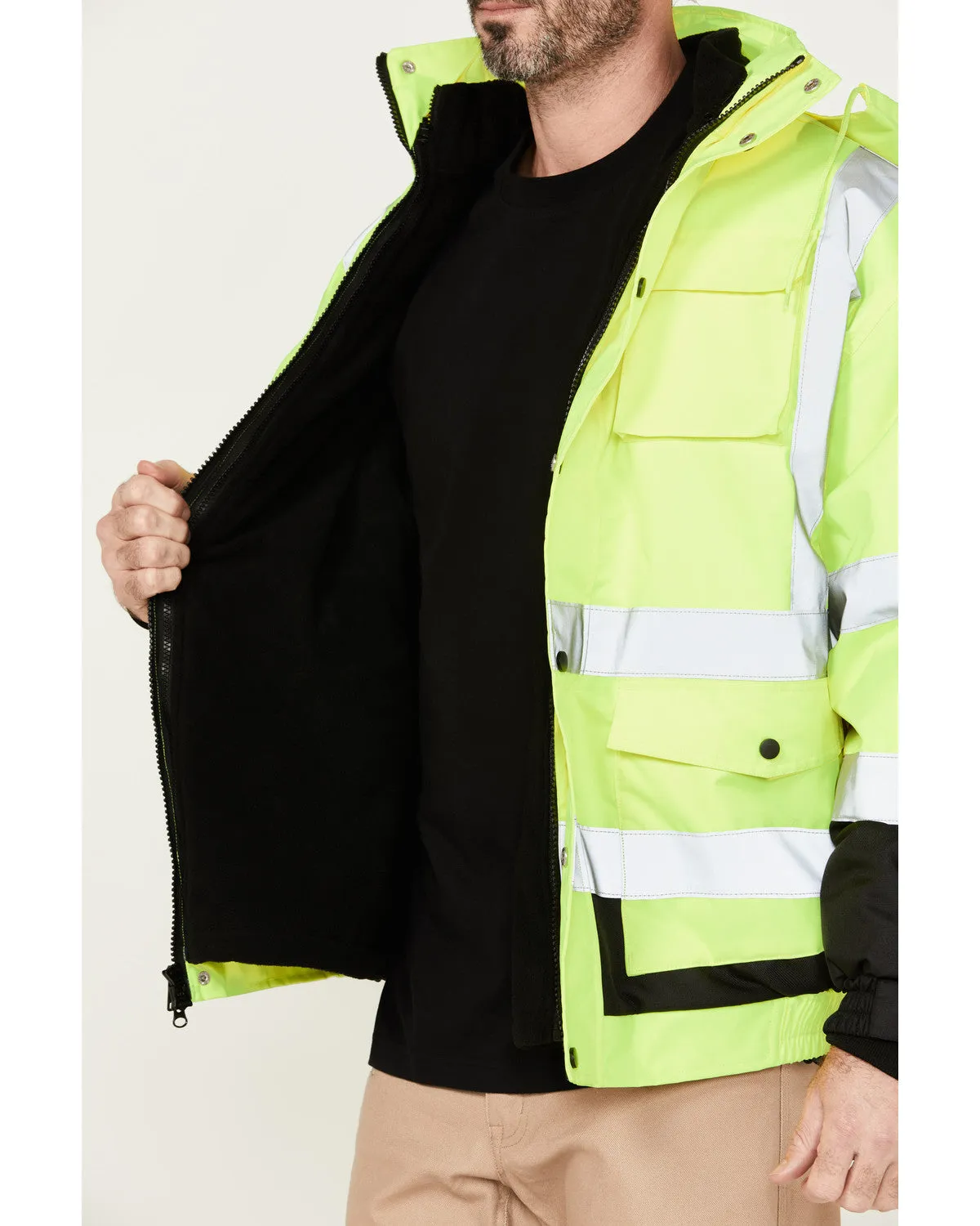 Men's 3-in-1 High Visibility Bomber Jacket - Big