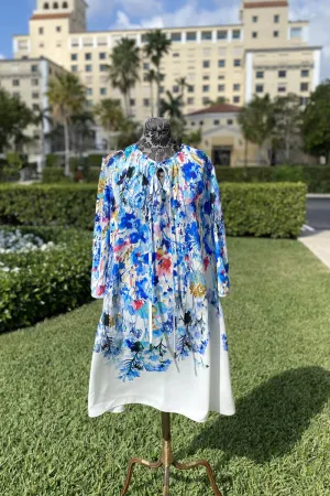 Mi Jong Lee Printed Floral Dress