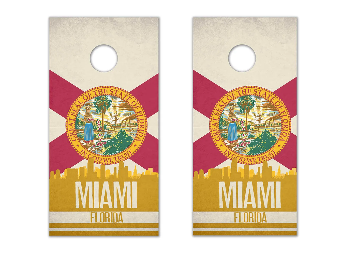 Miami State Flag Skyline