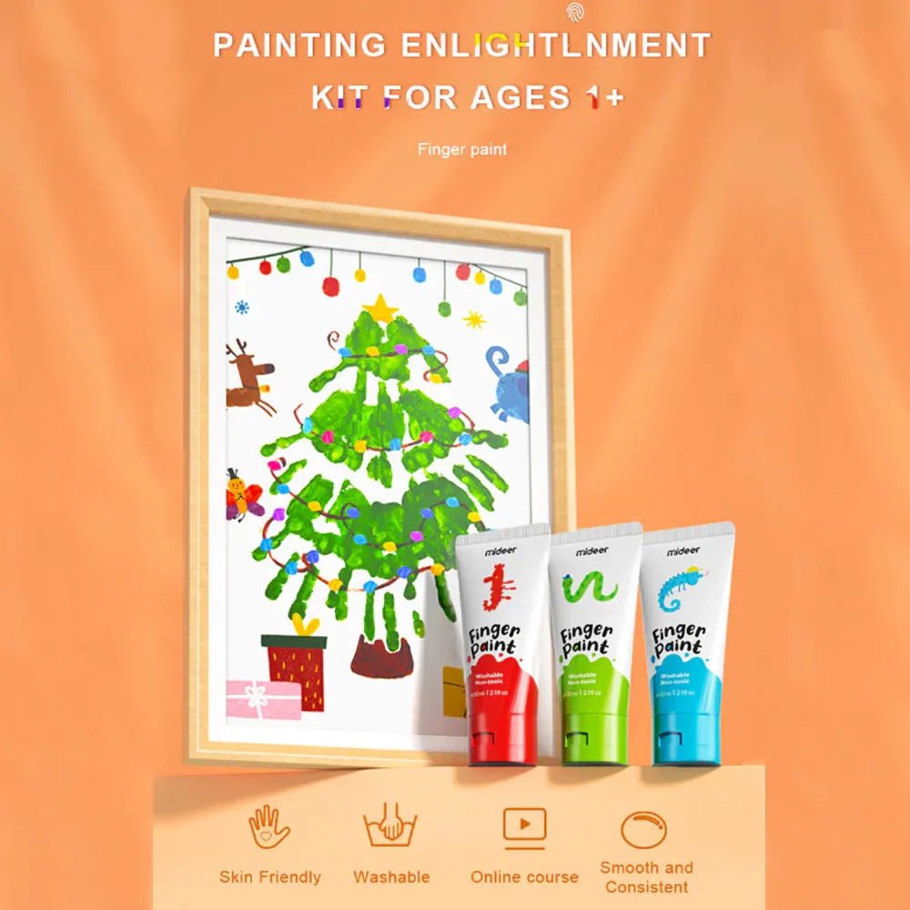 MiDeer Finger Paint Paper Book - 15 Pages