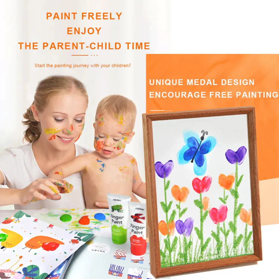 MiDeer Finger Paint Paper Book - 15 Pages
