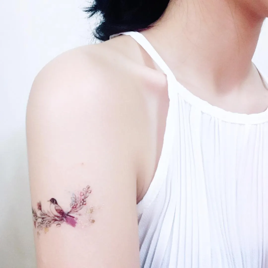 Mini Love Bird Temporary Tattoo