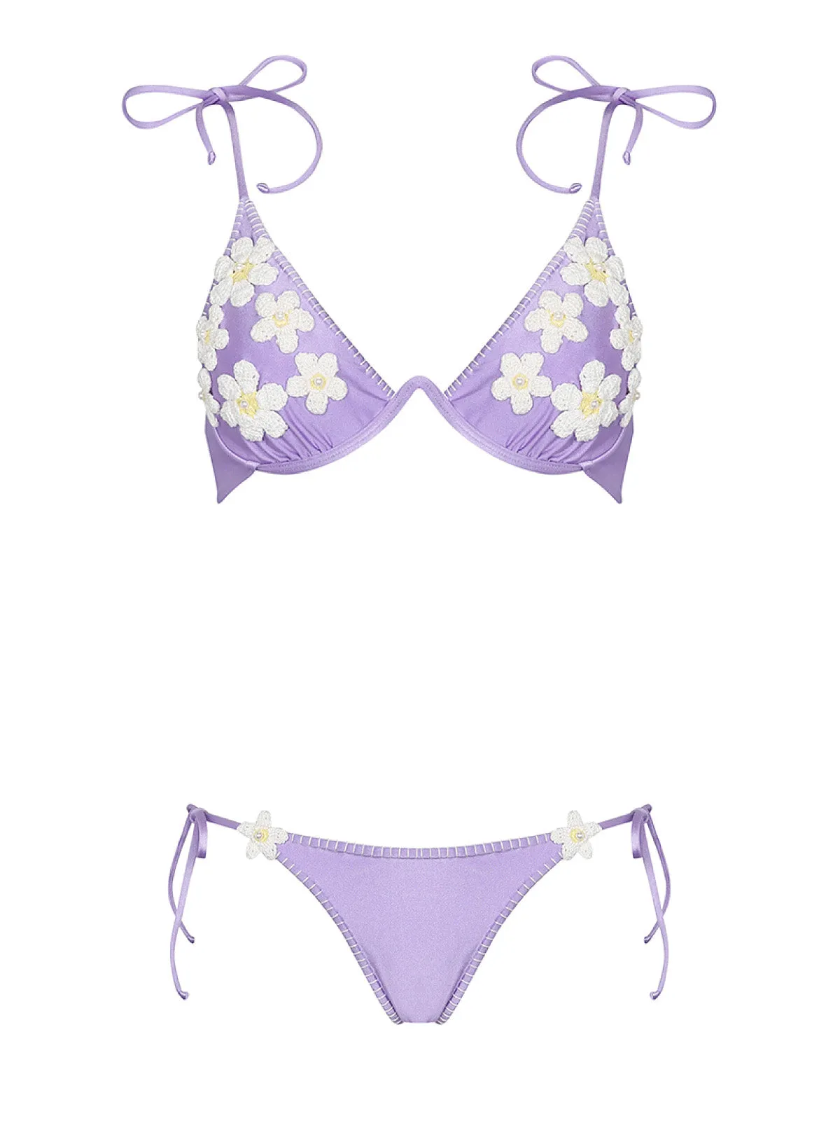 Miri Purple Crochet Bikini ::RET
