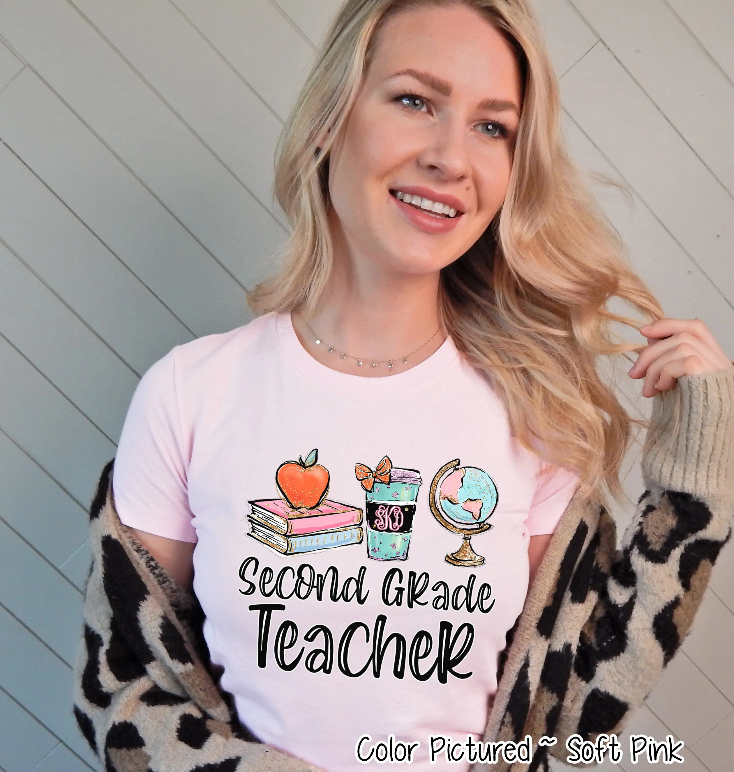 Monogram Latte Cup, Books, Globe School Teacher Grade Tee
