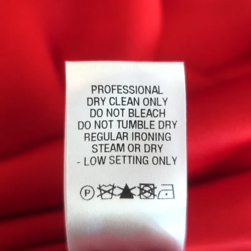 Monse Asymmetric Skirt Red Satin Size 10