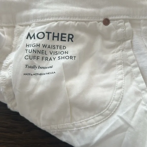 MOTHER high waisted tunnel vision cuff ray short