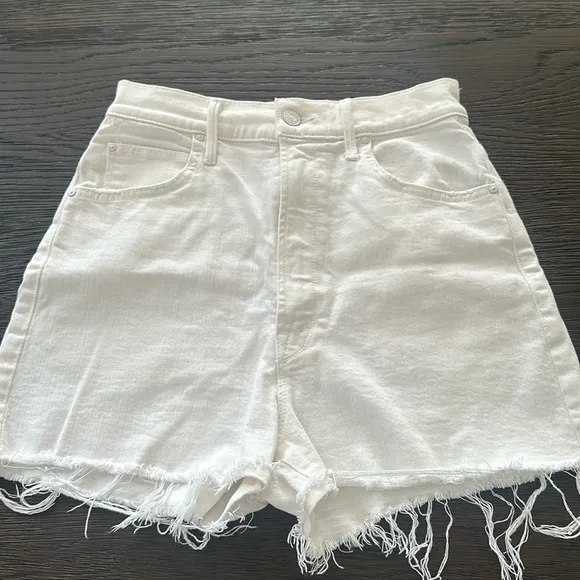 MOTHER high waisted tunnel vision cuff ray short