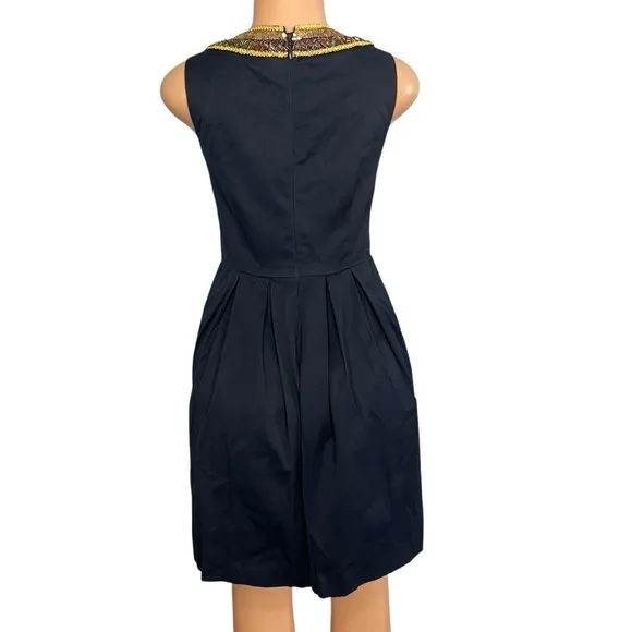 Moulinette Soeurs Anthropologie Embellished Beaded Sequin Navy