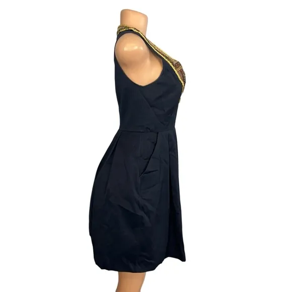Moulinette Soeurs Anthropologie Embellished Beaded Sequin Navy