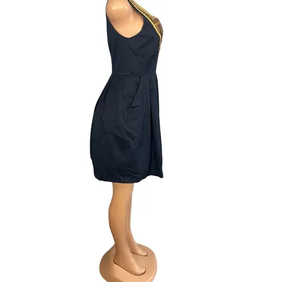 Moulinette Soeurs Anthropologie Embellished Beaded Sequin Navy