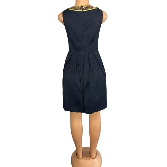 Moulinette Soeurs Anthropologie Embellished Beaded Sequin Navy
