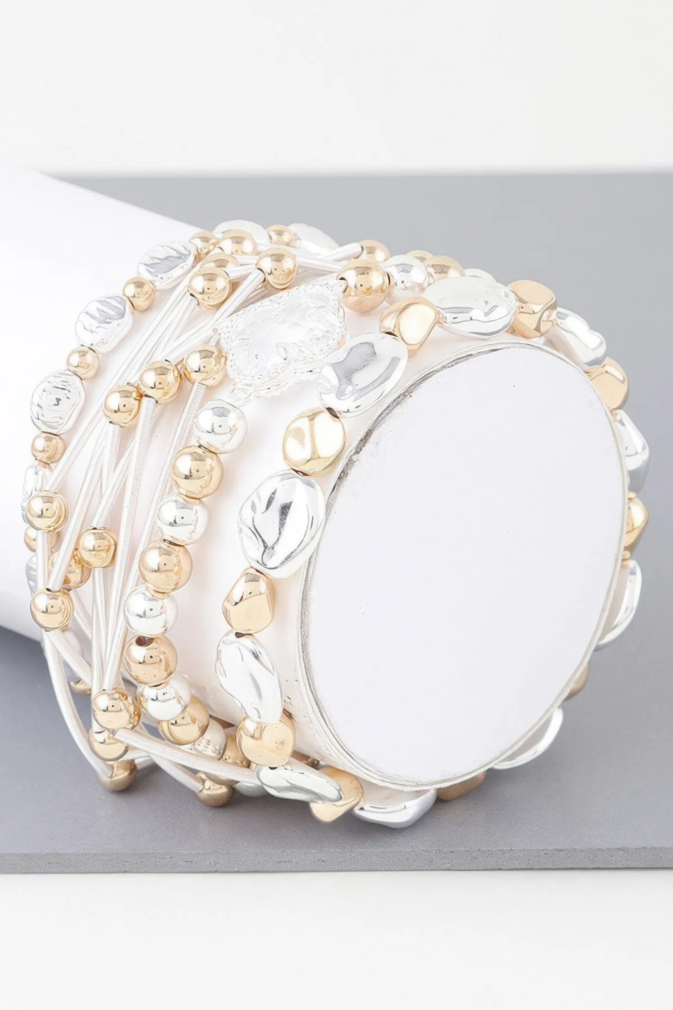 Multi Clover Coil Beaded Bracelet