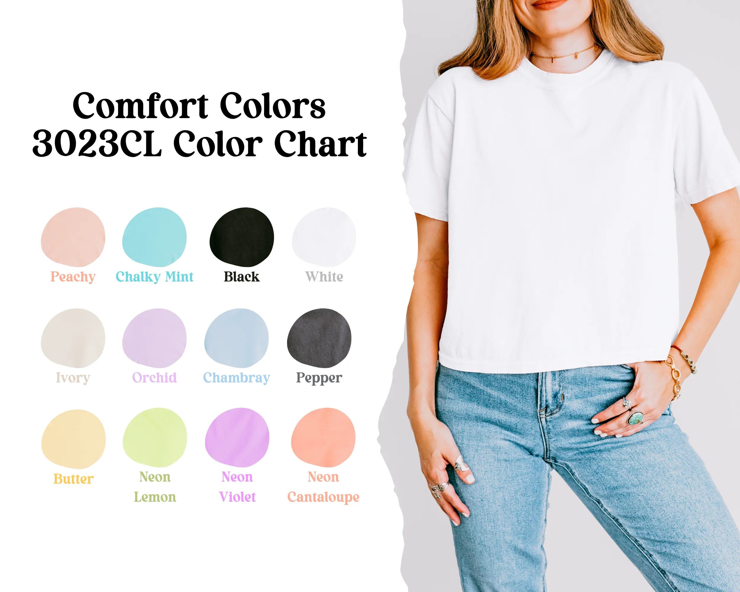 MULTIPLE COLORS CROPPED Custom Comfort Colors School Letters Spirit Shirt - Faux Glitter Stars