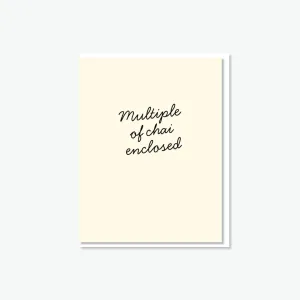 Multiple of Chai Card