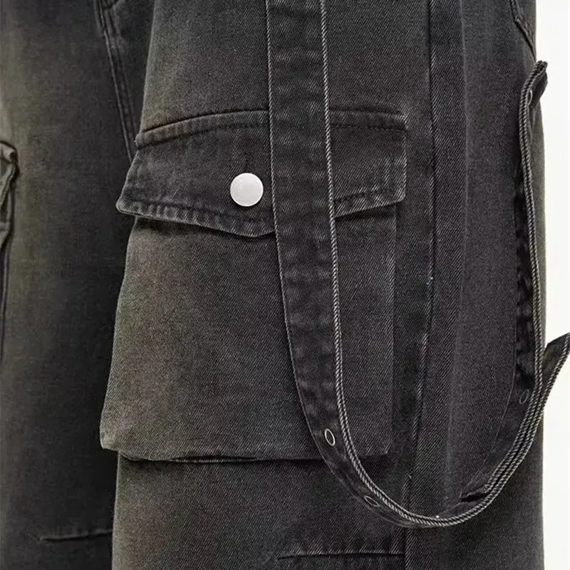 Multiple Pockets Baggy Pants