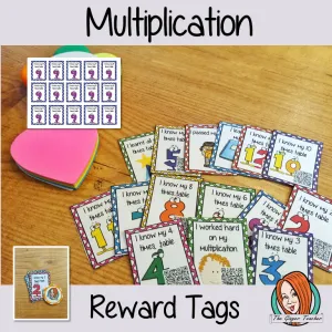 Multiplications Reward Tags (Brag Tags)