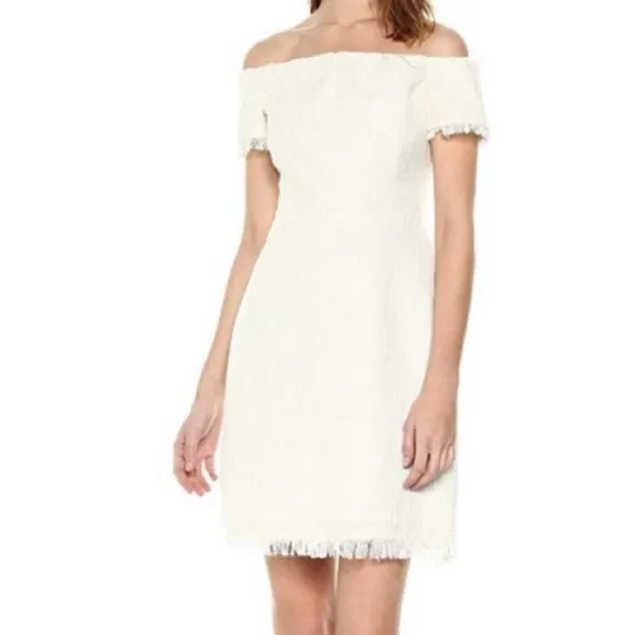 Nanette Lepore Off the ShoulderFringe Hem Dress