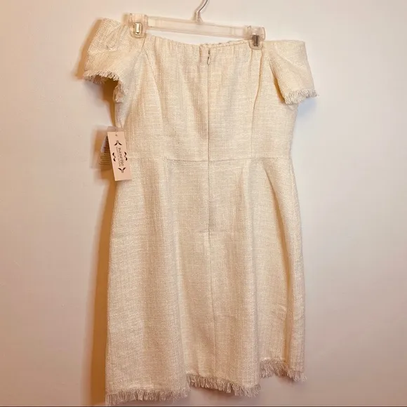 Nanette Lepore Off the ShoulderFringe Hem Dress