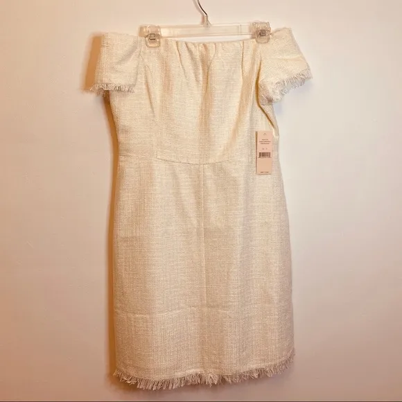 Nanette Lepore Off the ShoulderFringe Hem Dress
