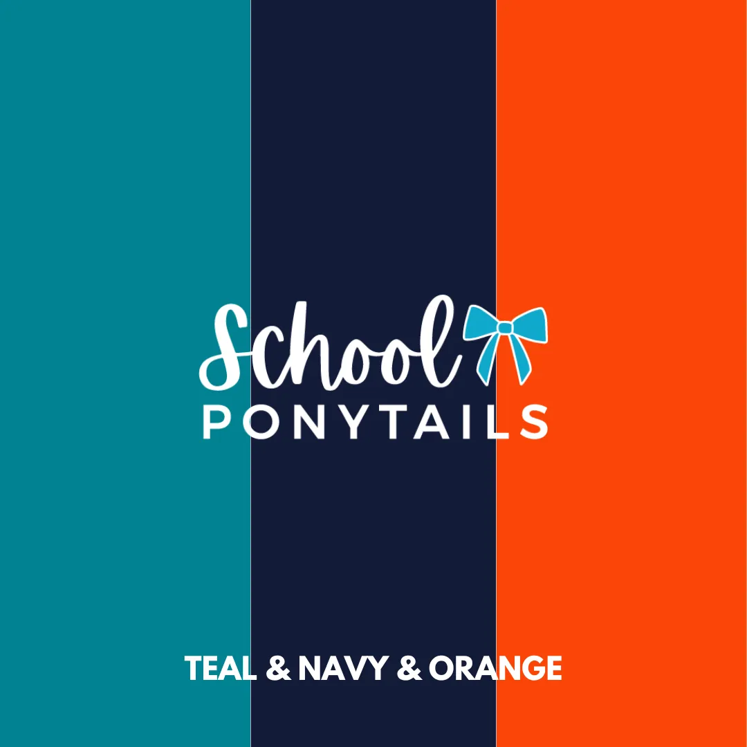 Navy & Orange & Teal Hair Accessories