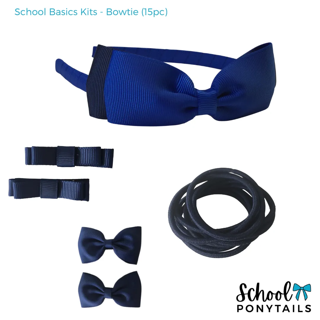 Navy & Royal Blue & White Hair Accessories