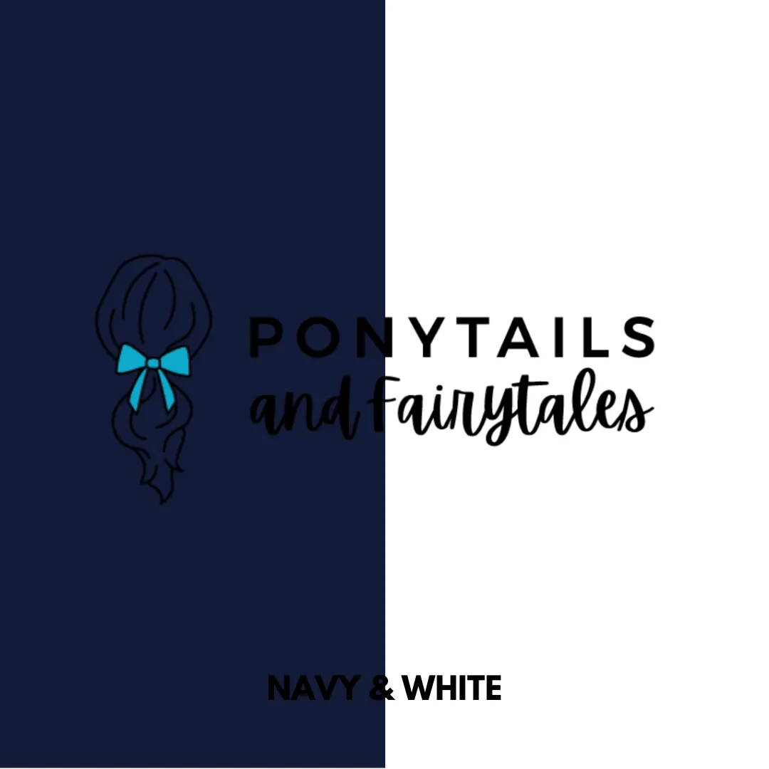 Navy & White Hair Accessories