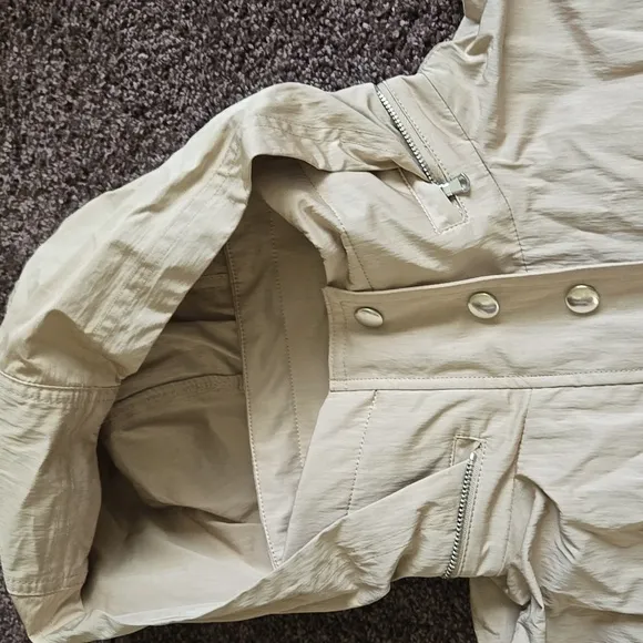 NEW Lou &amp; Grey Tan Anorak Zip Front Jacket Coat S