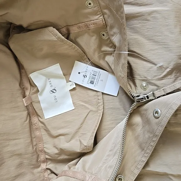 NEW Lou &amp; Grey Tan Anorak Zip Front Jacket Coat S