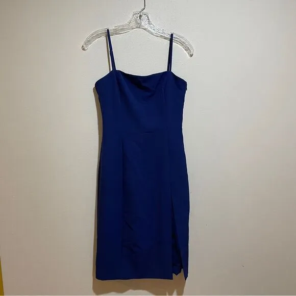 NEW NBD Revolve Cosmopolitan Mini Dress Blue Size Small Slit Party