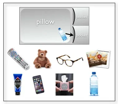 NEW throwbee PILLOWCASE 2.0 WITH SIDE POCKETS, yes SIDE POCKETS! - BEIGE