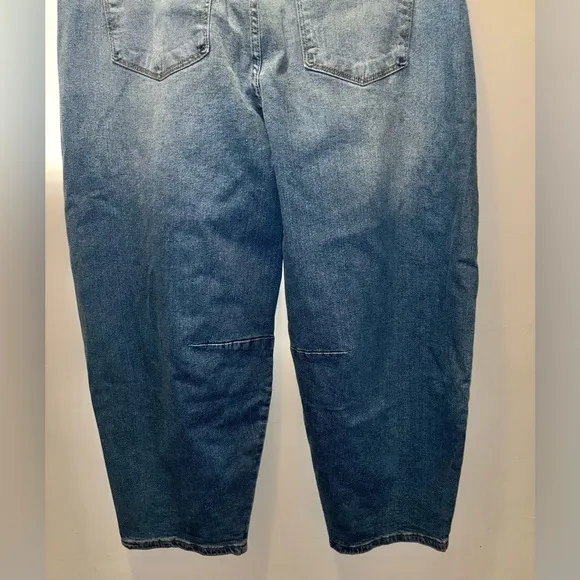NWT Addison High Rise Horseshoe Barrel Fit Jeans Size 30 Medium Wash Blue Denim