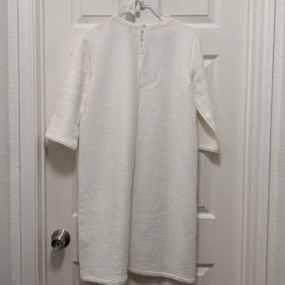 NWT EILEEN FISHER Textured Cotton Ripple Dress