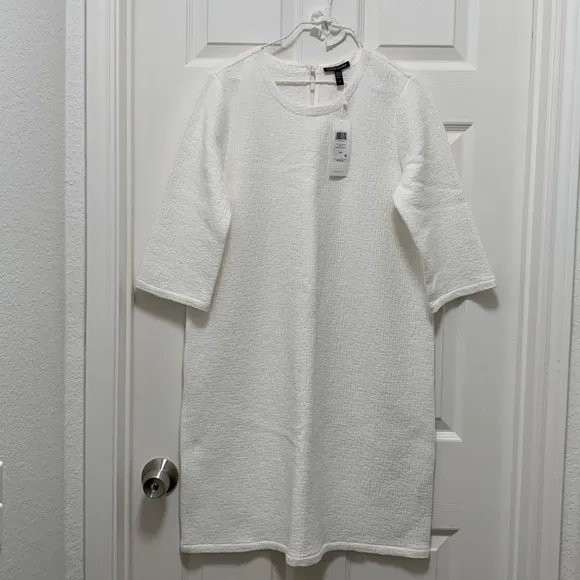 NWT EILEEN FISHER Textured Cotton Ripple Dress