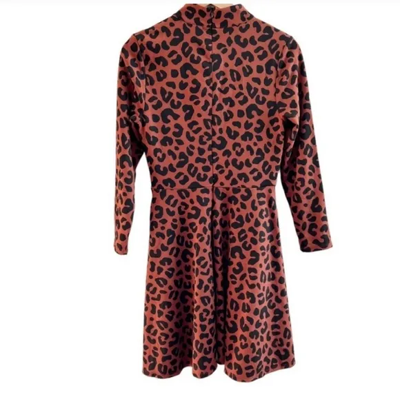 NWT Marine Layer Tyra Mockneck Mini Dress in Cheetah Size M