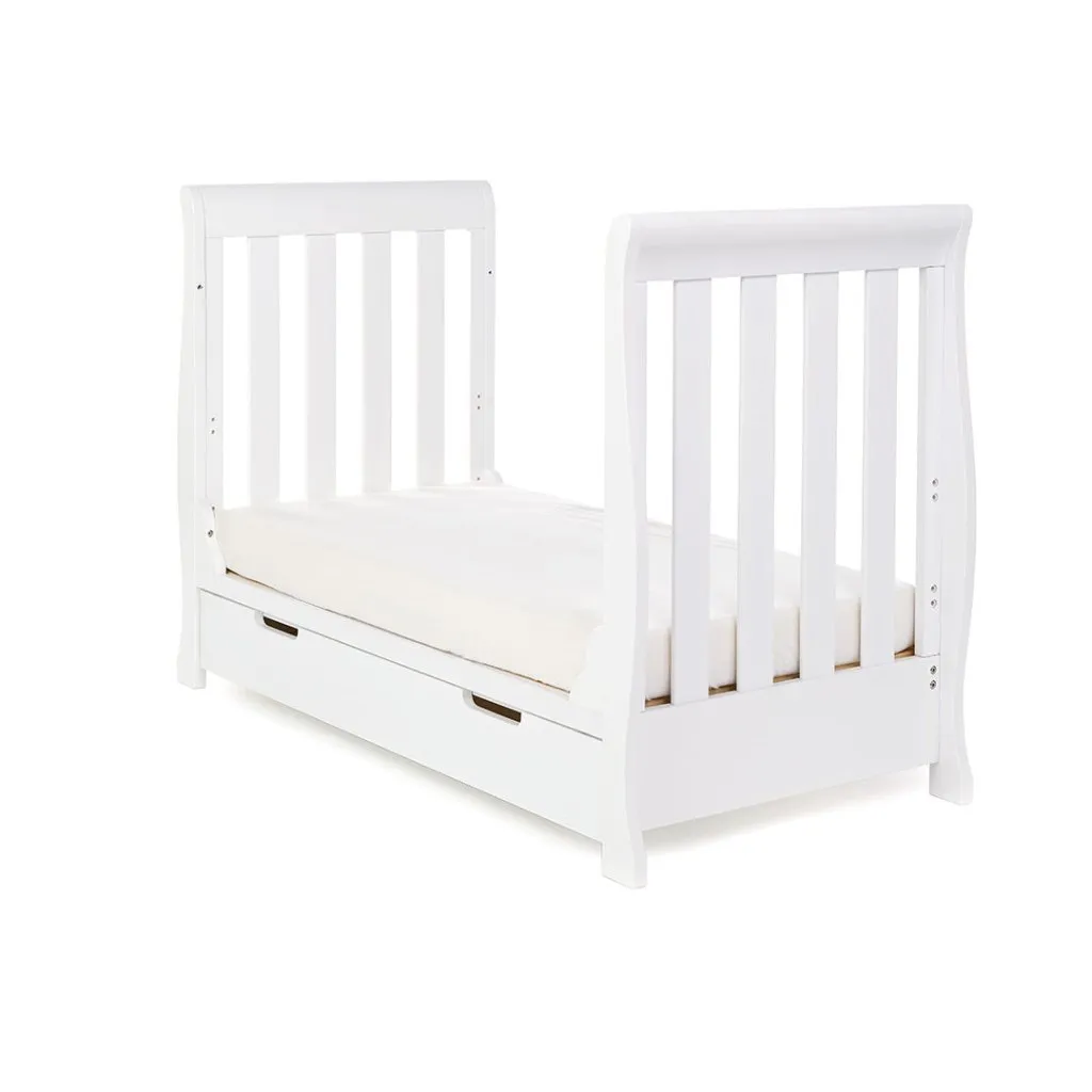 OBABY Stamford Mini Sleigh 3 Piece Room Set - White