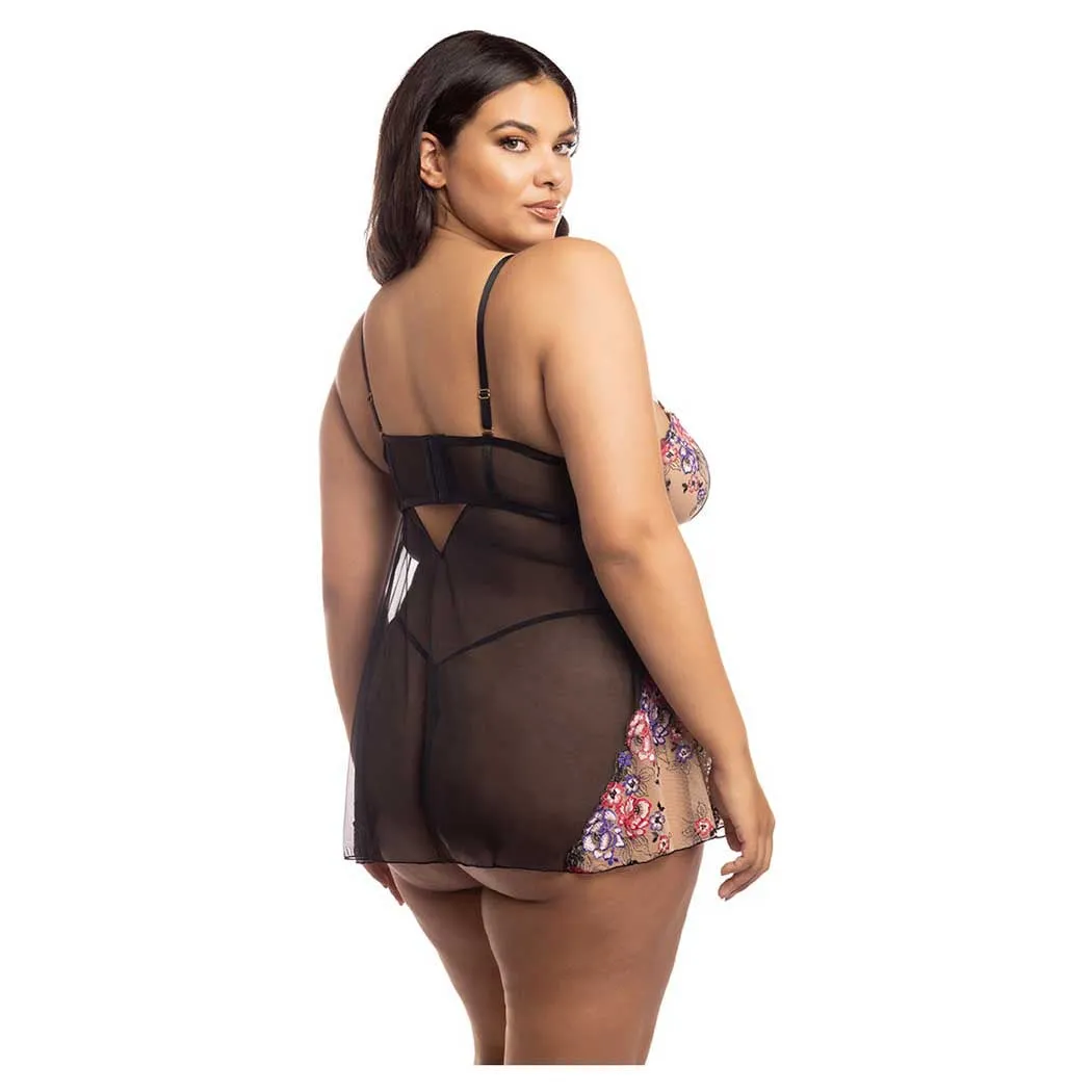 Oh La La Cheri Curvy Nadia Sheer Babydoll
