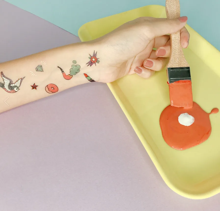 Old School Temporary Tattoo