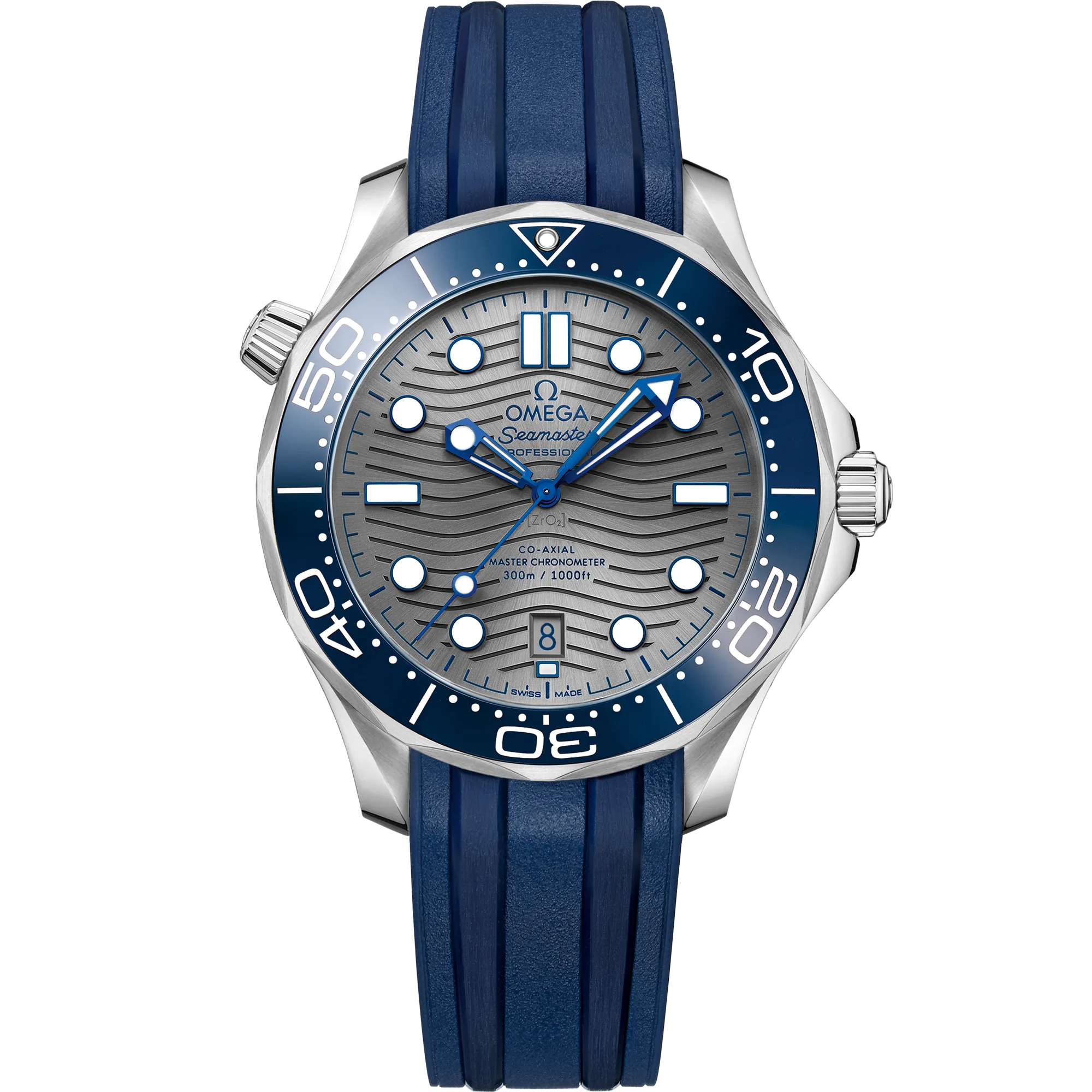 Omega Seamaster Diver 300M 42mm steel on rubber strap