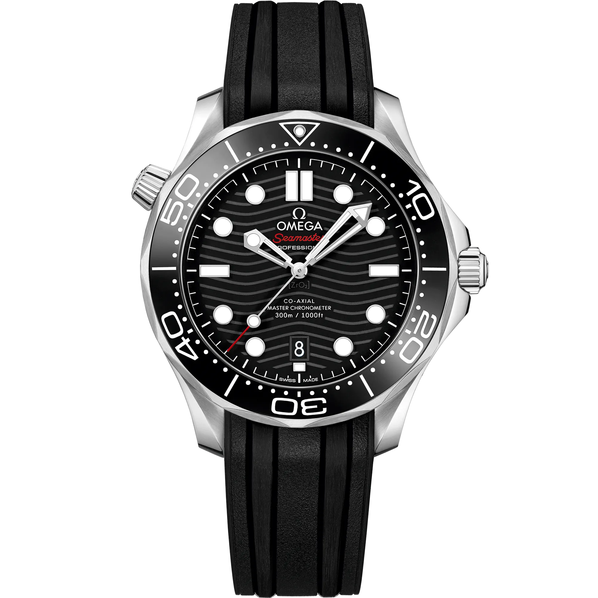 Omega Seamaster Diver 300M 42mm steel on rubber strap